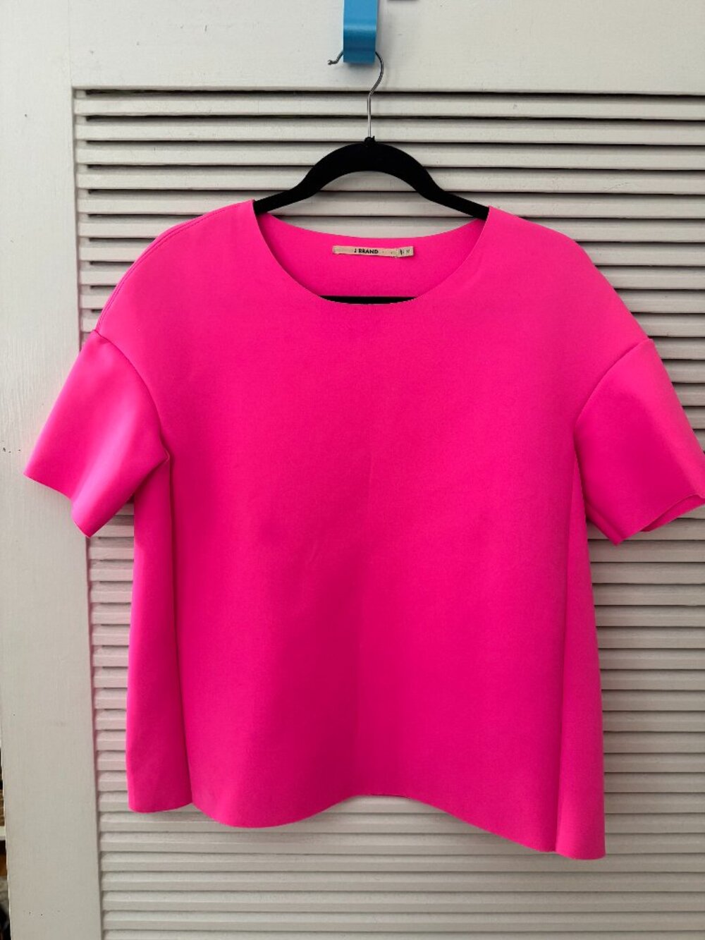 J Brand Auden Scuba Short Sleeve Top